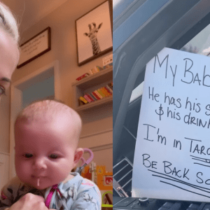 Mom leaves “baby” in car while she shops at Target – promises others that he’s OK