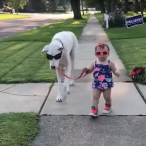 17-Month-Old Toddler Rescues Blind & Deaf Great Dane And Now They’re Inseparable.lqh