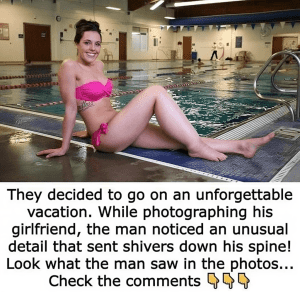 The man noticed a strange feature that gave him the chills while photographing his partner!