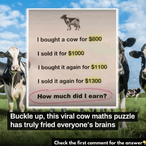 The Cow Math Puzzle: A Brain Teaser for the Curious Mind