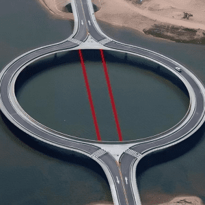 Circular Bridge Built to Slow Traffic